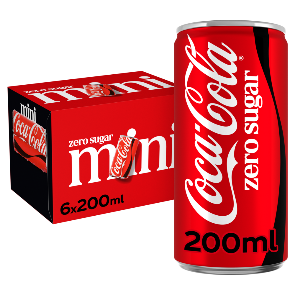 COCA COLA ZERO 20CL CAN /4x6