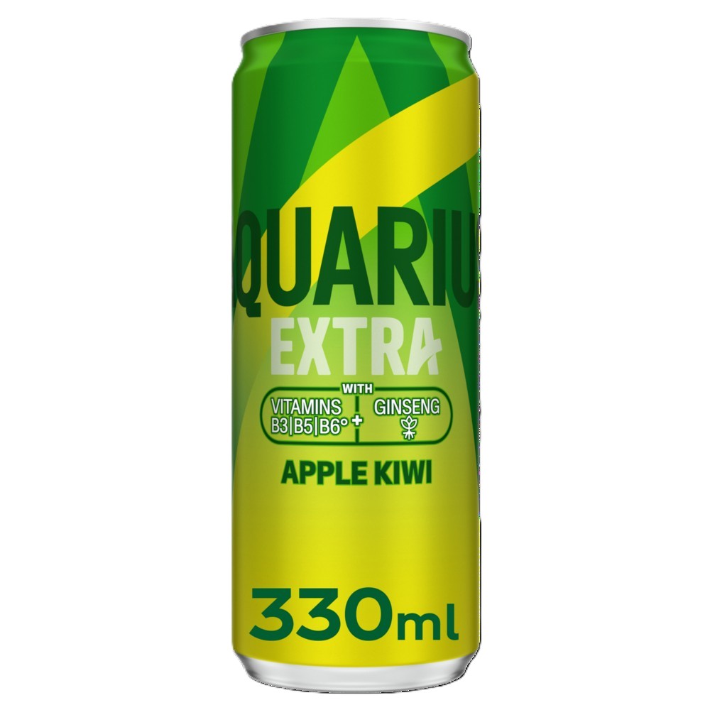 AQUARIUS 33CL EXTRA APPLE/KIWI CAN /24